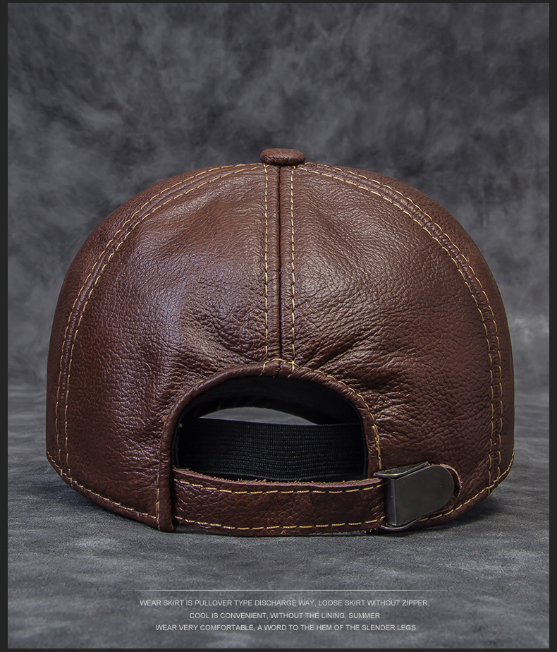 Cowhide Baseball Hat Image 5