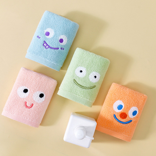 Happy Kids Washcloths for Infants and Toddlers, Cartoon Soft Hand Towels for Home Daily Use, Children's Bath and Face Towels, Kids Towels