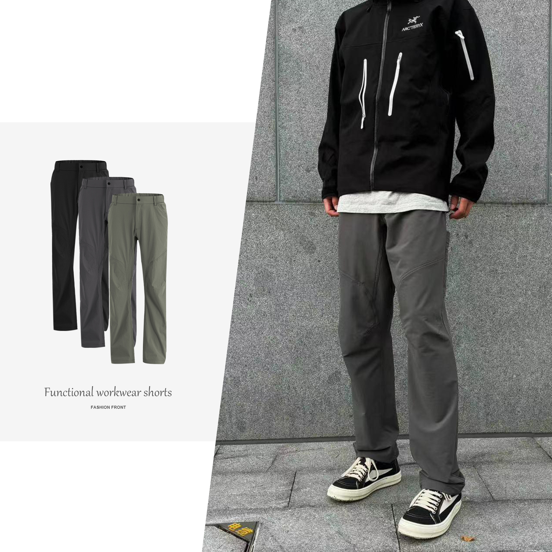 【CSMY】Okbro彎刀軟殼加厚2.0 秋冬戶外解構衝鋒褲直筒加厚長褲