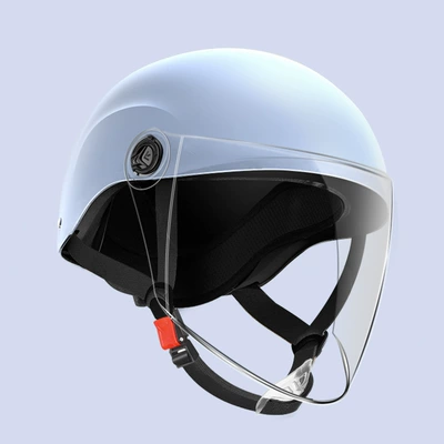 helmet, Motosiklet kaskı (dəbilqə) - autumn-helmet-frosted-blue-long-mirror-transparent-mirror-one-size-fits-all