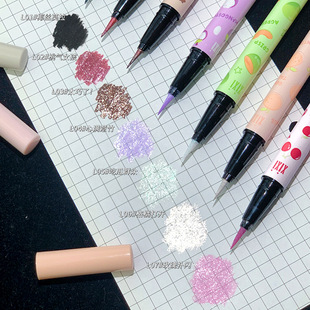 Xixi New Liquid Eyeliner Pen with Rose Fluttering and Brightening Lying Silkworm Eyes down to Novices Slender Eye Shadow with Fine Glitter and Broken Diamonds
