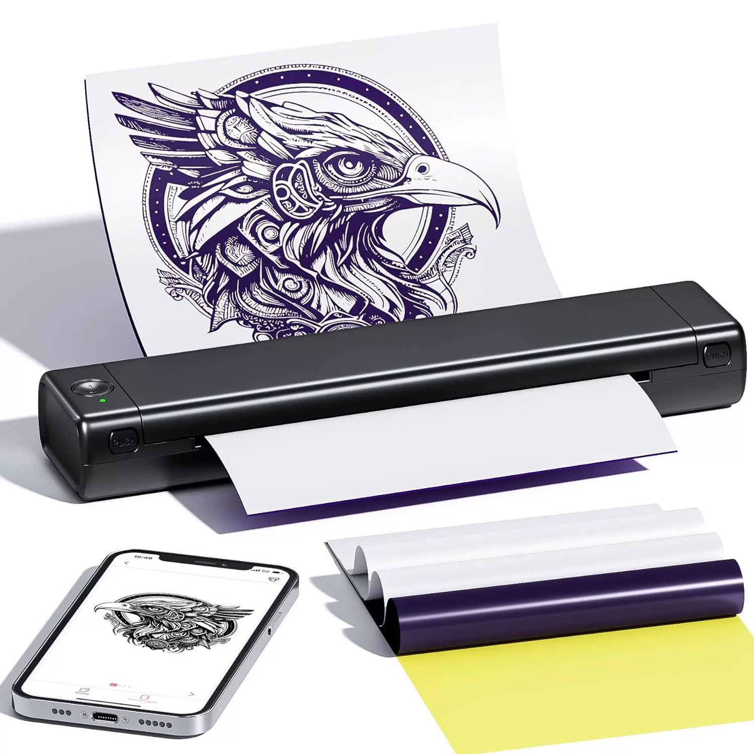 Small printer, handheld tattoo, A4