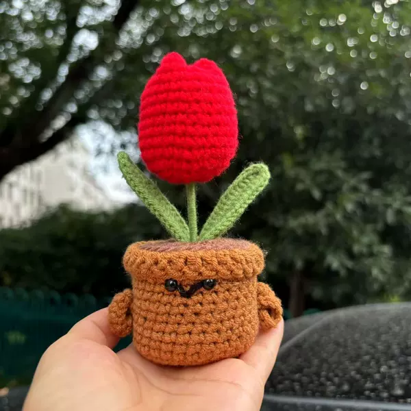 Big red tulip without card