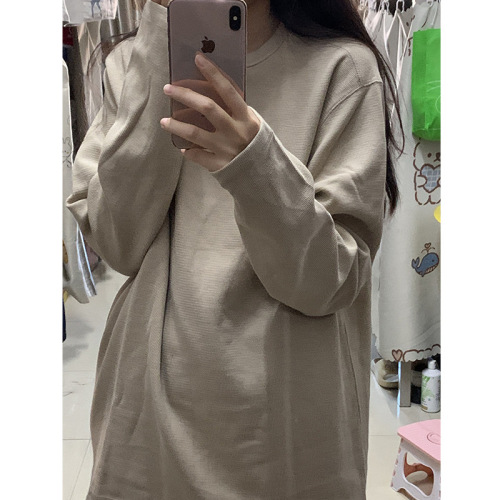 American Retro Check Long-Sleeve T-Shirt for Women - Spring and Autumn New Loose Oversize Casual Stylish Blazer Top