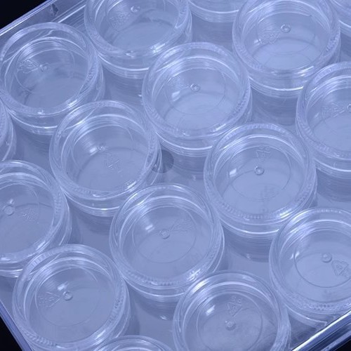 Embotellada transparente caja de cuentas de acrílico de almacenamiento de plástico frasco [Caja de almacenamiento] Herramienta de bricolaje hecho a mano Nico joyería