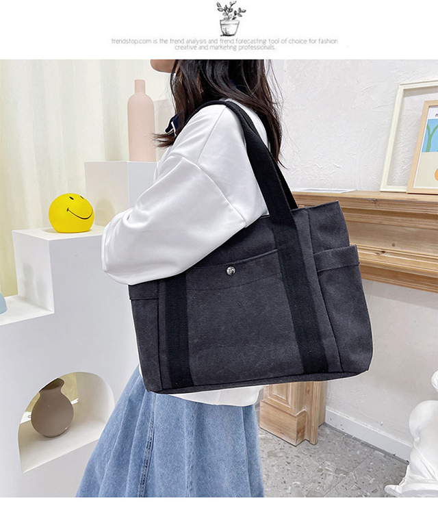 Artistic and simple canvas bag, mother's bag, middle-aged work handbag, cloth bag, large-capacity shoulder bag, women's single-shoulder bag undefined