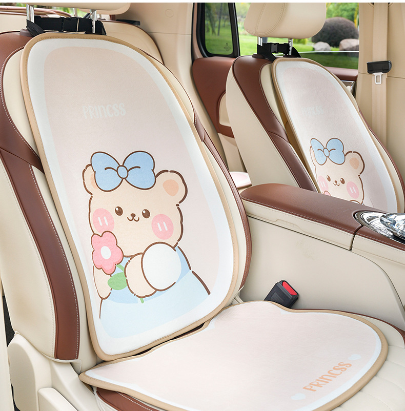 Confession Bear Car Seat Cushion Autumn and Winter Warm Anti-Slip Car Seat Cushion Cute Cartoon Car Seat Cover