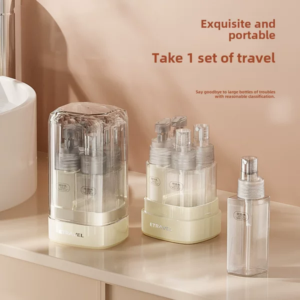 Etravel Travel Press Dispensing Bottle Portable Delicate Spray Bottle Lotion Bottle Set High-End 35ml