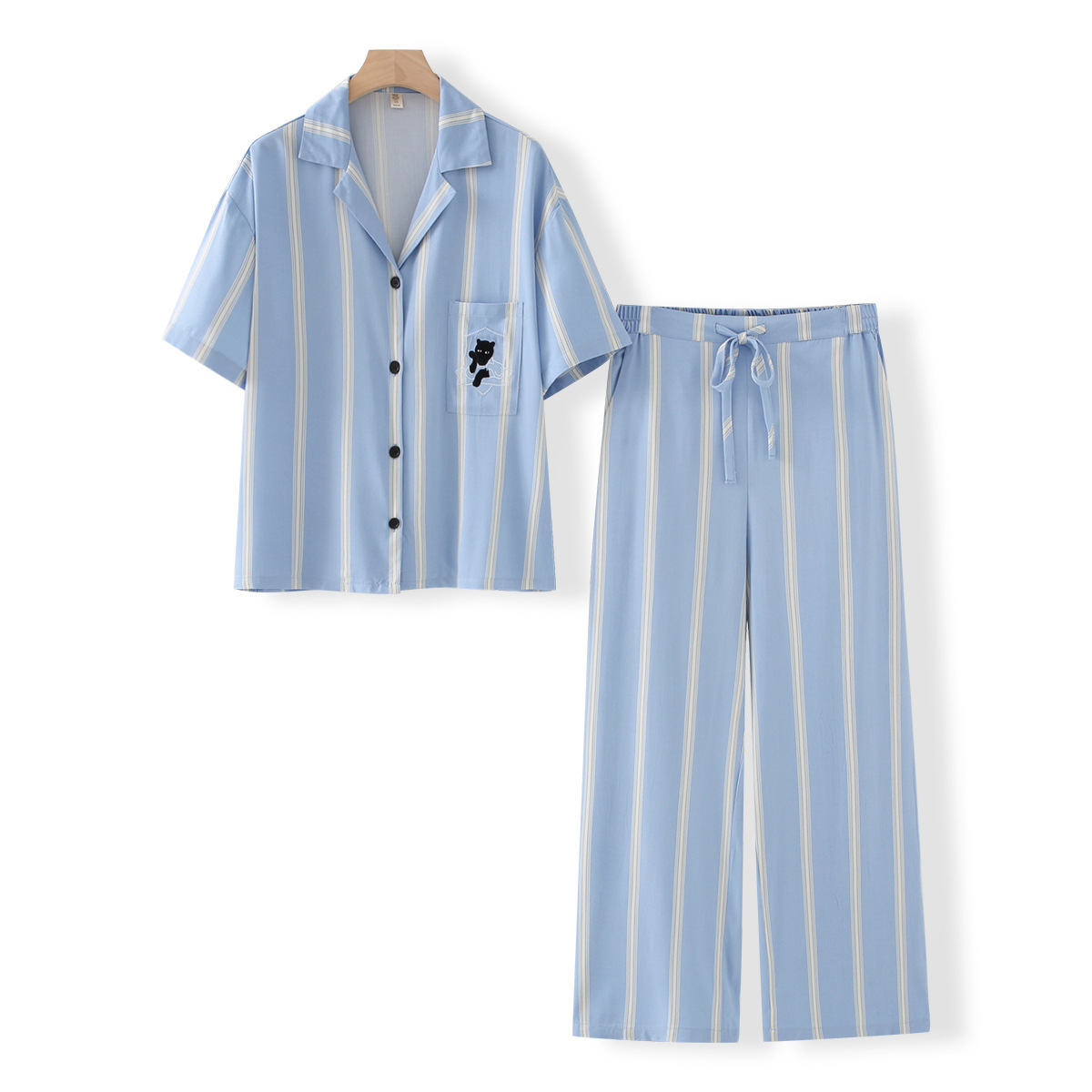 반소매 바지-파란색