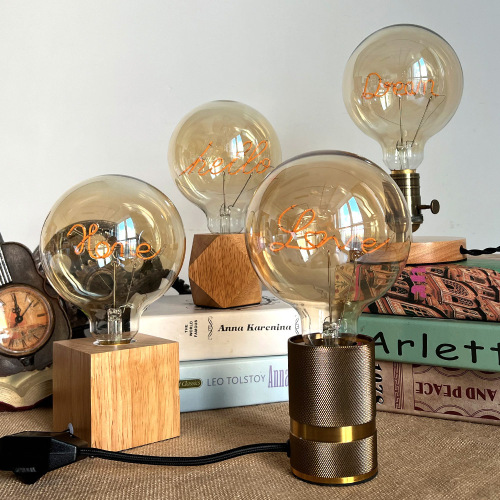 Edison bulb letter lamp G125 desk lamp bulb LED filament lamp modeling lamp LOVE HOME note guitar