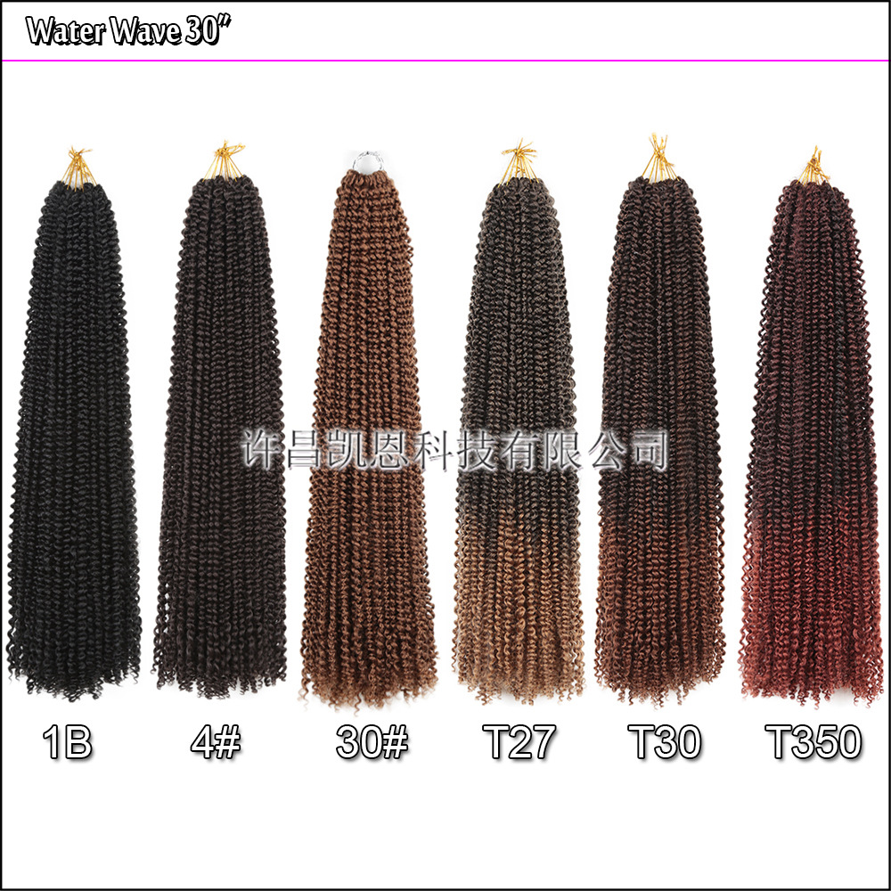 Peluca crochet ondulada larga 30 pulgadas, estilo africano