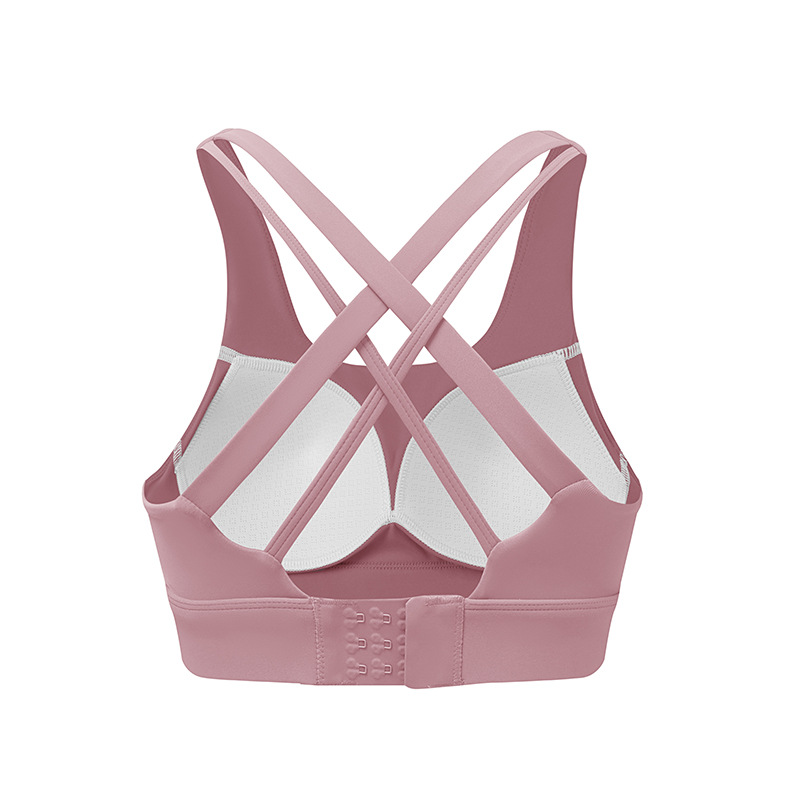 Actualizado desnudo Cruz trasera de una sola pieza fija Copa Sujetador deportivo yoga correr fitness ropa interior deportiva para mujeres image 14