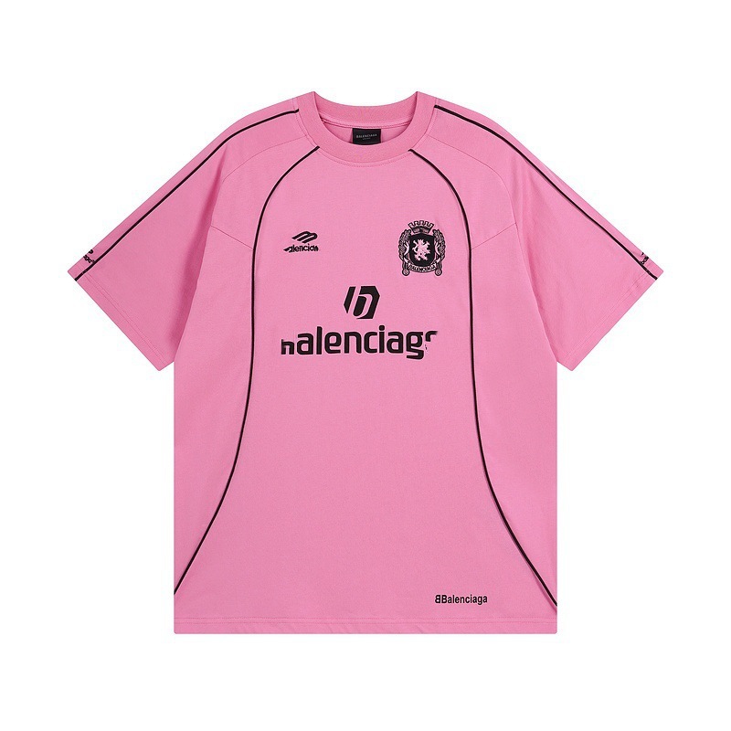 Paris B 2024 新サッカースポーツウェアの正しいバージョンロゴ刺繍プリントルーズ半袖 T シャツ男性と女性用|undefined