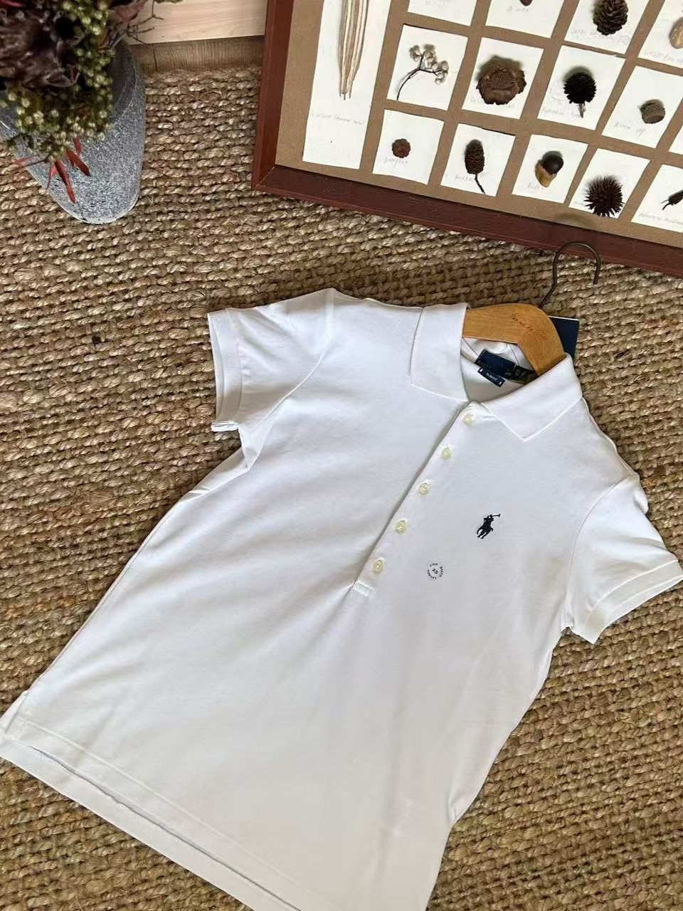 貿易注文/スキャン可能 スカッジレベル ラフ5つボタン 半袖Tシャツ レディース POLOシャツ スリムフィット