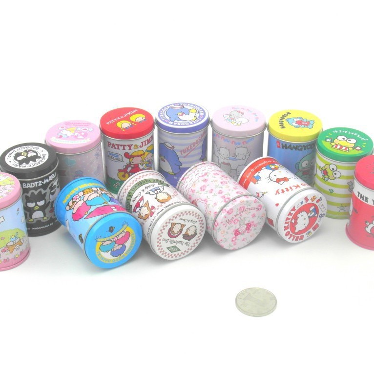 新款圆形礼品小铁罐 马口铁食品包装  卡通印刷小圆罐厂家