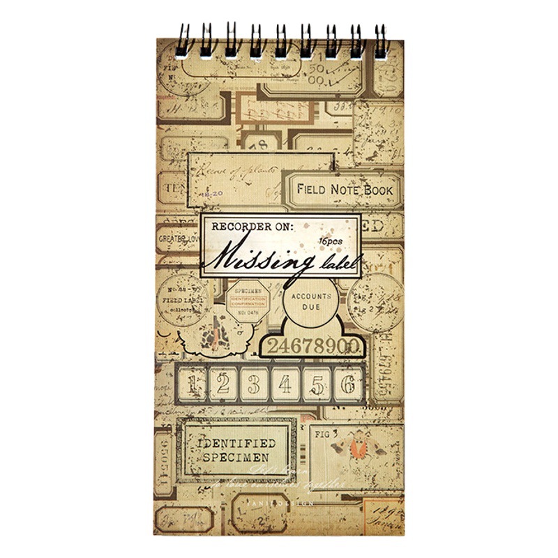 Yan Ji bobina libro etiqueta izquierda serie diario decoración material base 12 unidades en 4 tipos