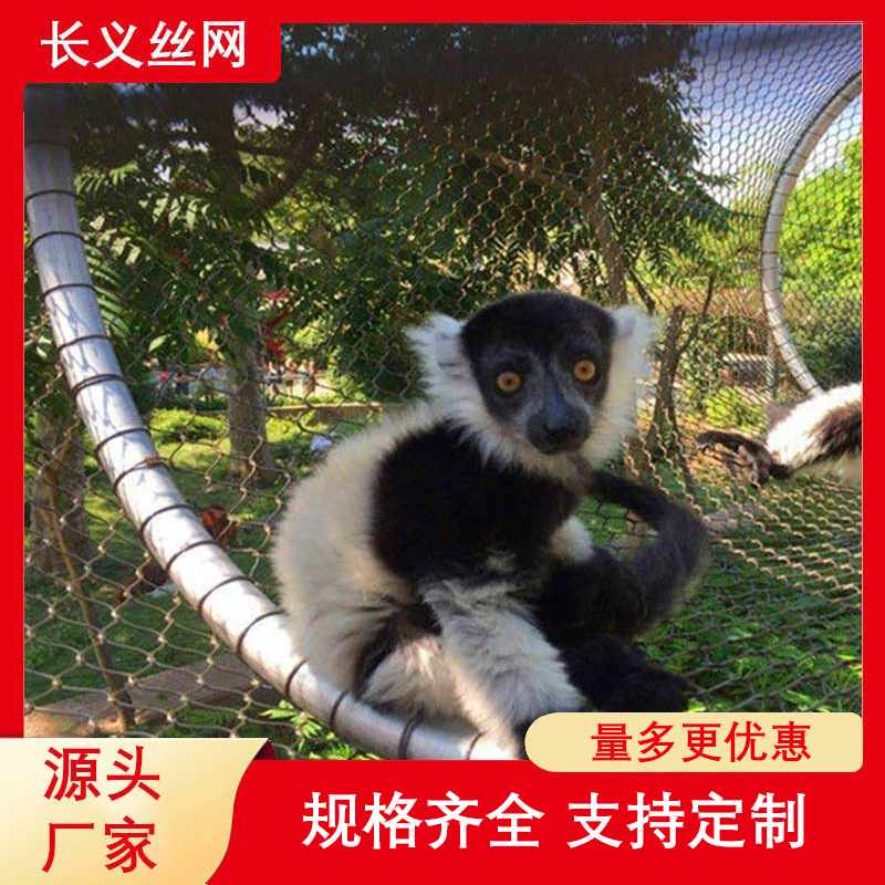 不锈钢动物园绳网 304装饰网卡扣网 高空防坠网鸟语林网