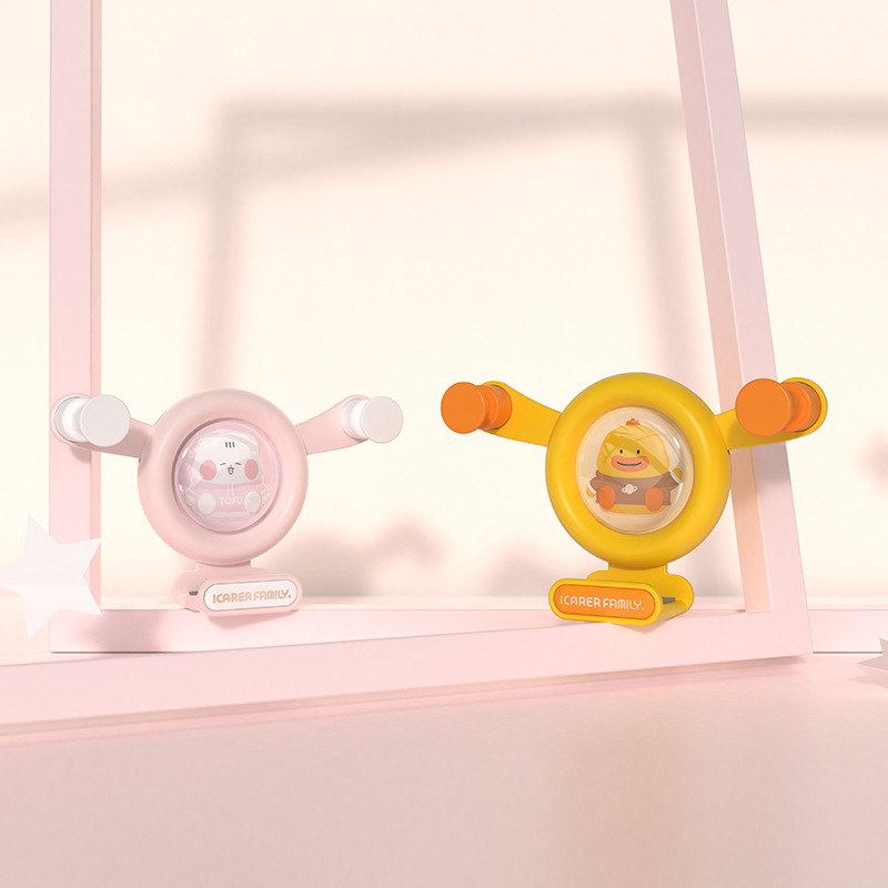 2023 New Gravity Airflow Phone Mount Creative Kartoon Car Fixed Mount Car Navigation Mount