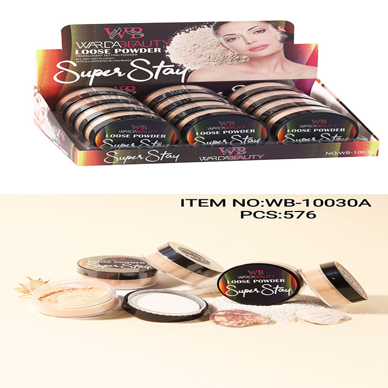 El nuevo polvo suelto transfronterizo de tres colores de comercio exterior, polvo de maquillaje, polvo de rubor, corrector de larga duración, control de aceite, polvo de miel impermeable, polvo de alto brillo