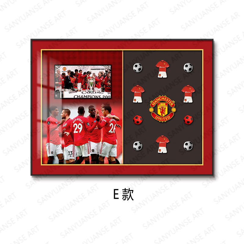 Pintura decorativa de camiseta de fútbol físico C Luo Beckham colección de carrera de estrellas