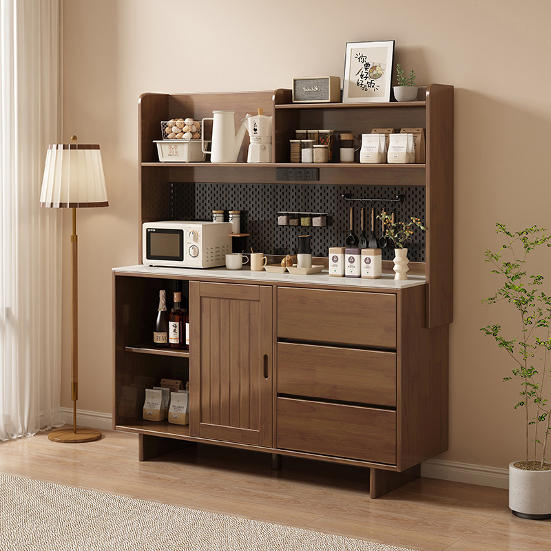 Scandinavian Sideboard Casual Modern Restaurant Storage Cabinet Kitchen Locker All Solid Wood Multifunctional Restaurant Locker