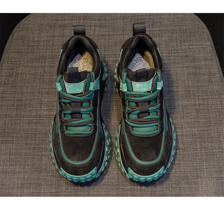 Fleece-lined Full-leather Dad For Women, 2026 Winter New Model, Thick-soled Sneakers, Casual, Fashionable, Versatile_vogvips.com