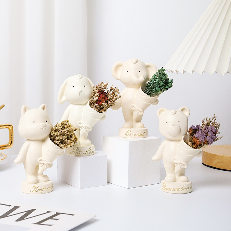 Nanyuan Chuanfang zakka dibujos animados flor Ángel resina decoración creativa maceta micro paisaje jardinería Decoración