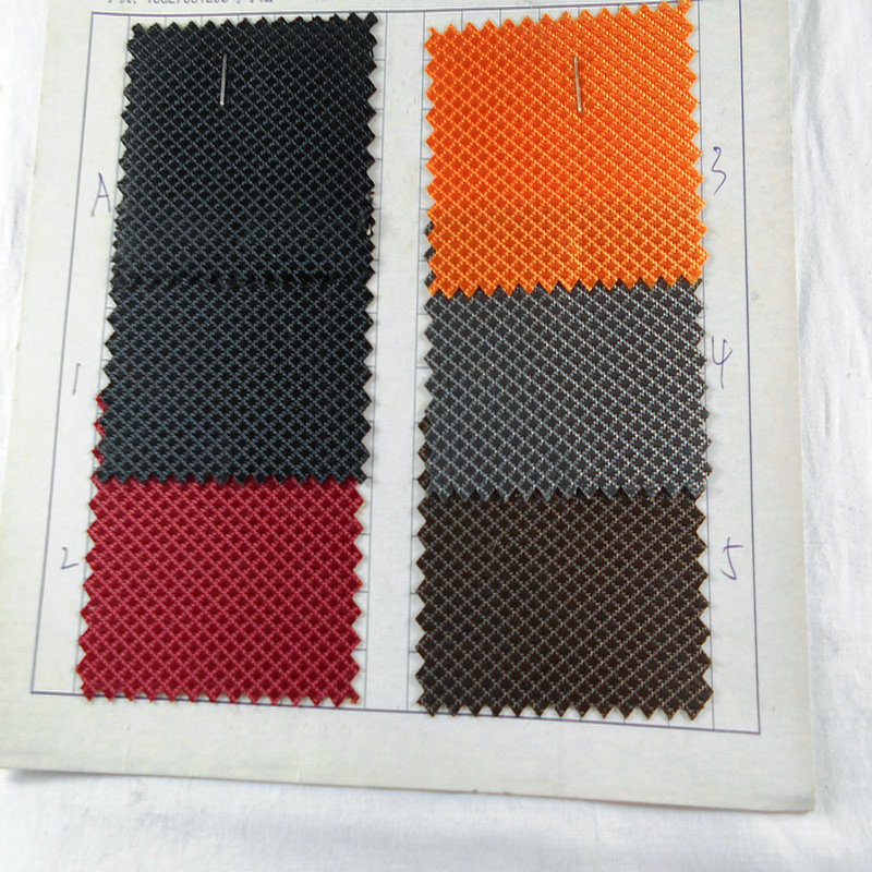 1680D菱形提花PU牛津布十字提花 优丽胶 600DPVC双色格阳离子面料