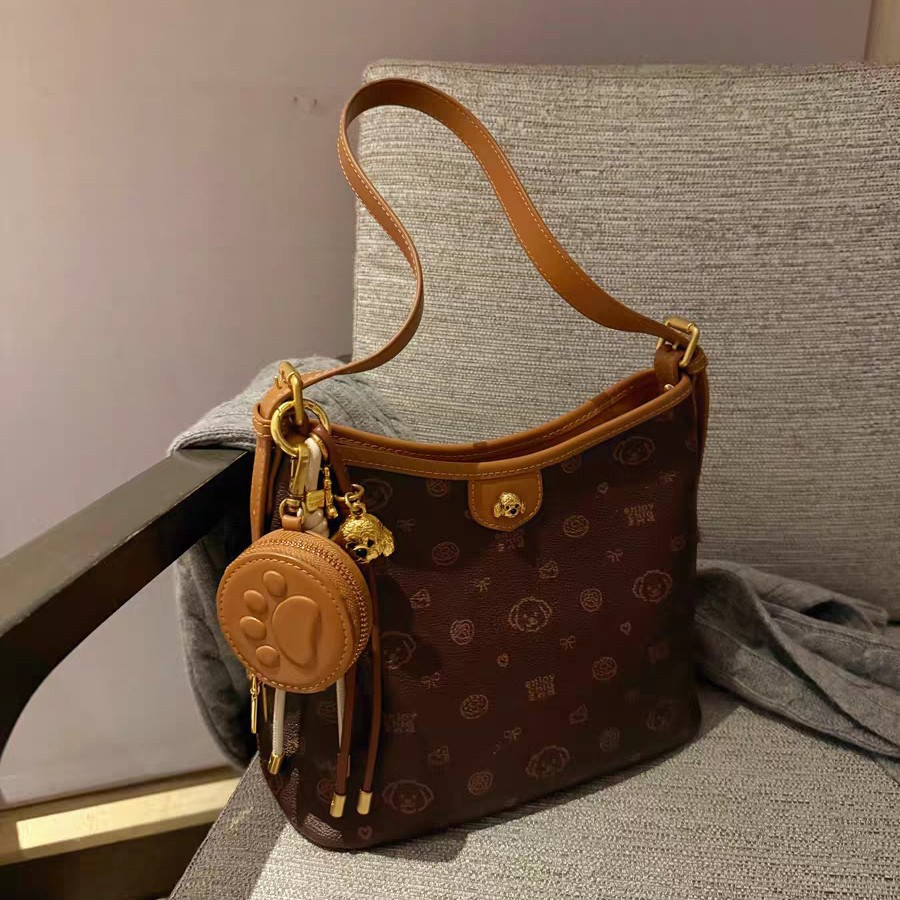 南枫 面包小狗栗尾信使托特包包女士2025新款手提单肩斜挎包