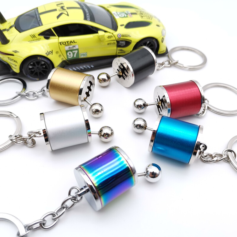 Car modification gearbox gear head manual freestyle shift gear handle electroplated keychain hanging chain Car modification gearbox gear head manual freestyle shift gear handle electroplated keychain hanging chain