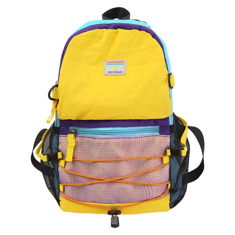 Color contrastante mochila para niños, niños y niñas, viajes de moda cool, mochila de montaña ligera, mochila para bebés, jardín de infantes