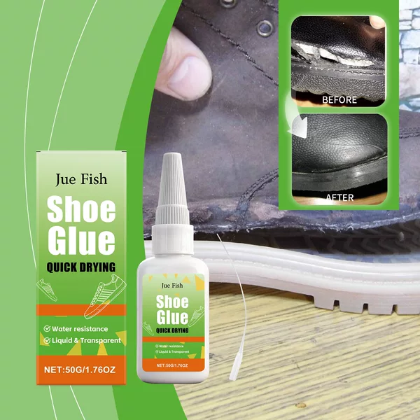 Jue Fish Shoe Glue Is Easy to Apply, Non-Sticky, and Strong, Suitable for Repairing Cracked and Detached Shoe Soles, Multi-Functional Shoe Glue