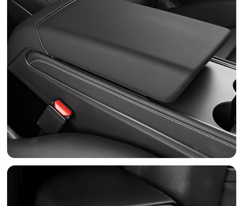 Suitable for Six-Seater Tesla Armrest Box Cover, New Version Model 3/Y/Yl Rear Air Outlet Protective Cover Carbon Fiber