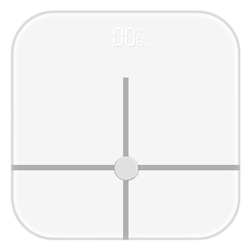 Home LED hidden screen electronic intelligent body fat scale ultra-white glass body weight scale APP weighing gauge cross-border factory