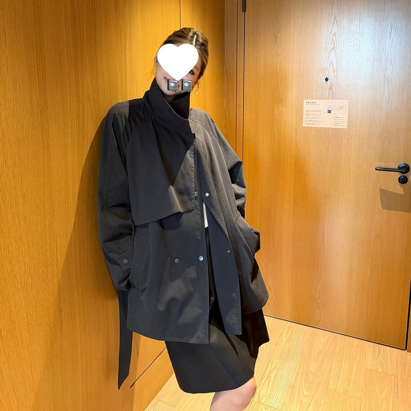 Naughty Boy softcore full-smooth edge lightweight workwear trench coat, women's autumn mid-length coat