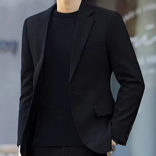 Men's Casual Suit Jacket Men's Korean Style Fashionable Slim Fit Top Single Piece Spring and Autumn Suit Business Dress Men's Fashion