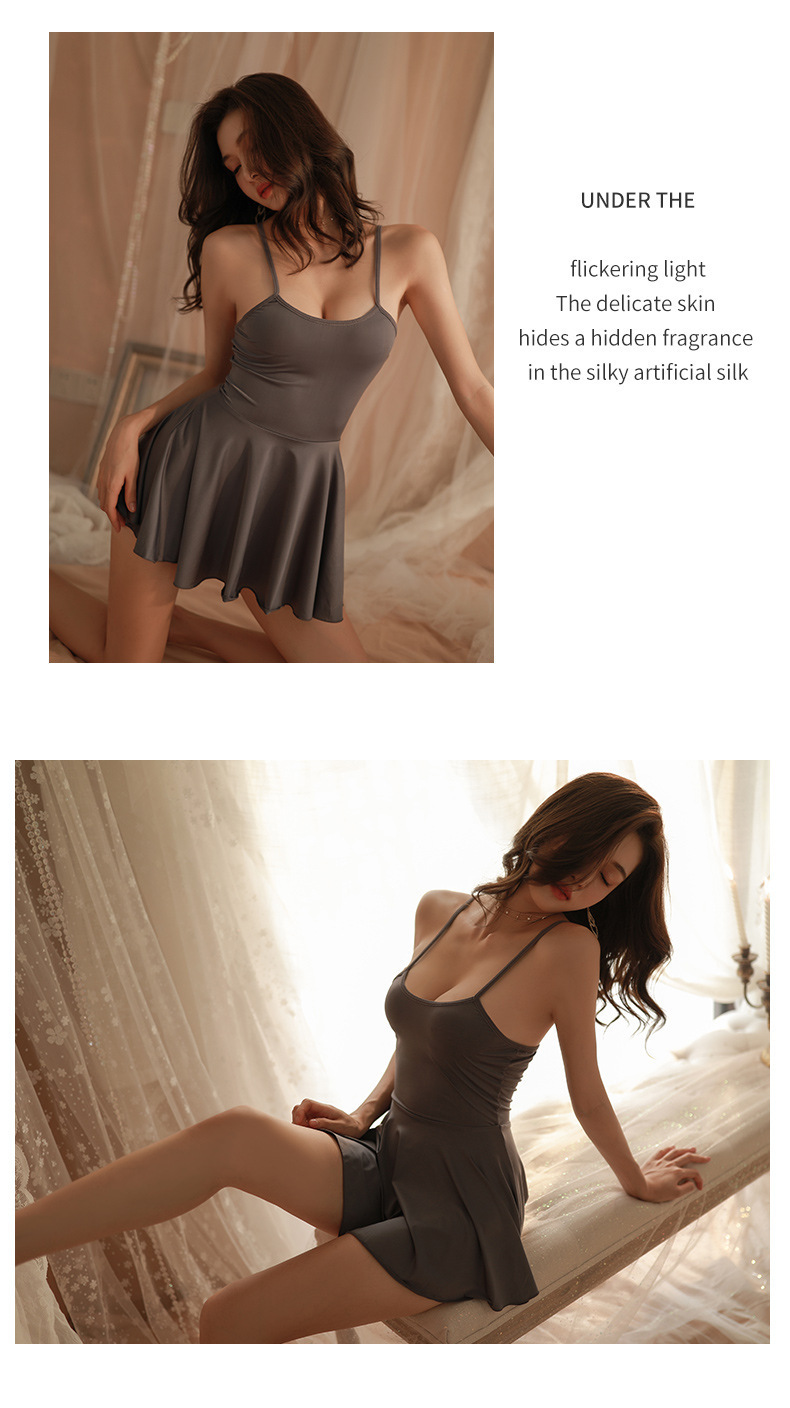 Sex Pajamas Pure Desire Sexy Perspective Sex Nightgown Cute Little Woman Backless Temptation Uniform Set_voghion.com