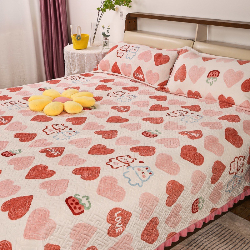 Tatami Bed covers milk singleton new pattern crystal thickening winter non-slip Cotton clip Quilted pad