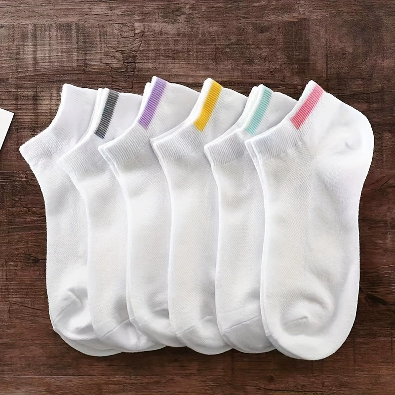Breathable Low-Cut Socks Unisex, Solid Colors (Black/White/Gray), Lightweight