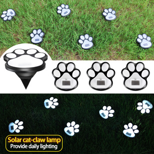 New Solar Cat Claw Lamp Outdoor Creative Animal Paw Decorative Lamp Garden Courtyard Waterproof Lawn Lamp in Stock