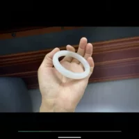 Jiyutang Синьцзян Hetian Jade Изысканный Hetian Jade Овечий жир Белый нефритовый браслет старый клинкер с тонкой структурой и хорошей белизной