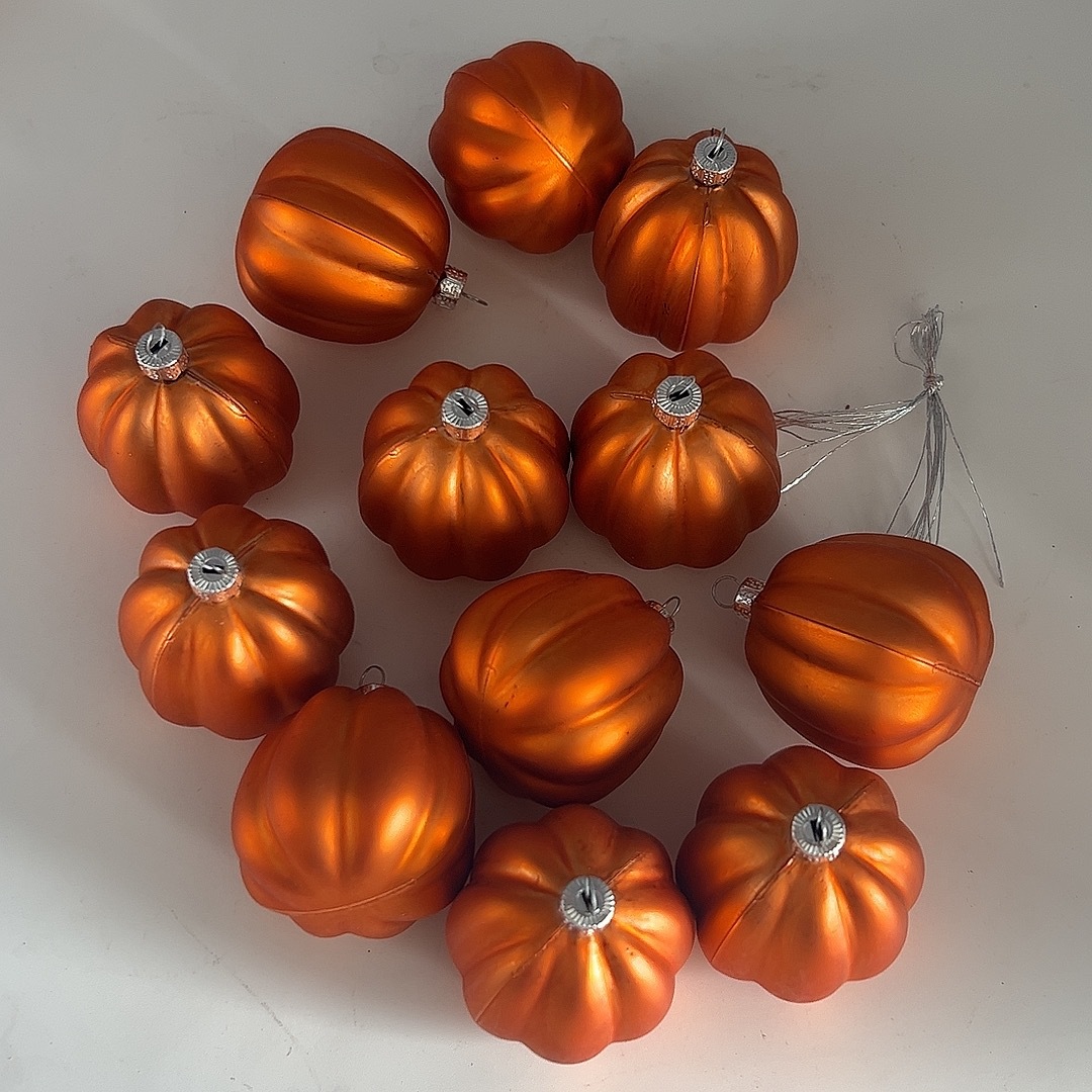 Transfronterizo millones Navidad otoño otoño plástico mate calabaza colgante granja rural calabaza colgante de árbol