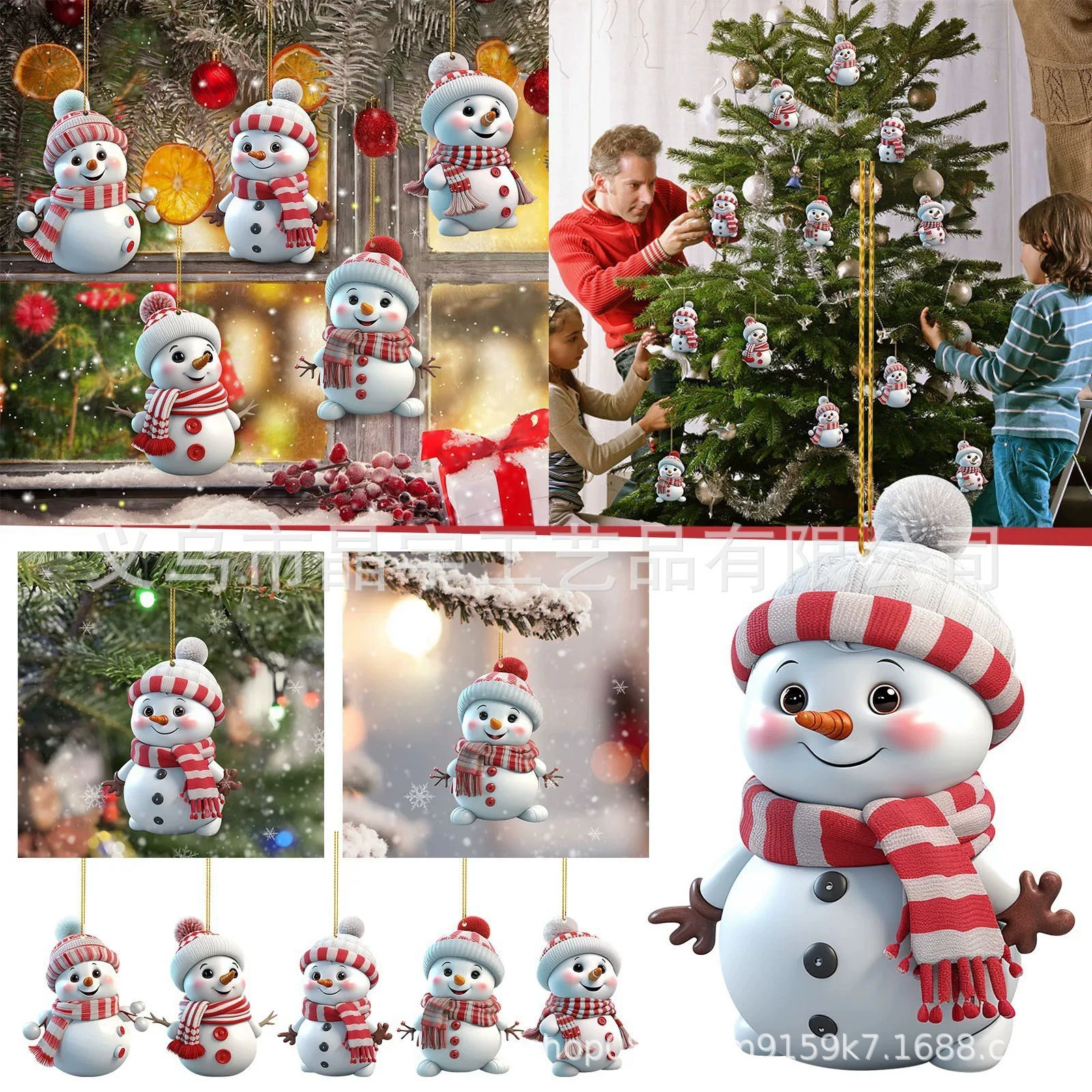 2014 трансграничный новый милый мультфильм рождественский снеговик автомобиль висит на дому рождественская елка украшения подвеска рождественские украшения