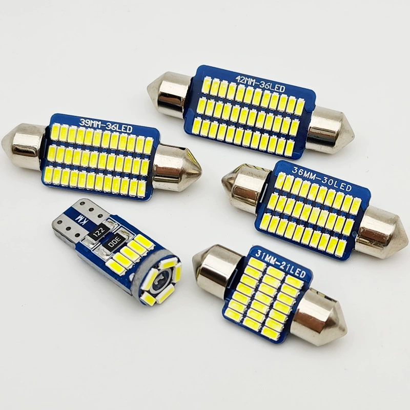 Автомобильная лампочка для чтения, светодиодная внутренняя лампа, 12 В, внутреннее освещение, высокая яркость, модифицированная лампа для номерного знака, светильник багажника, двойной светильник