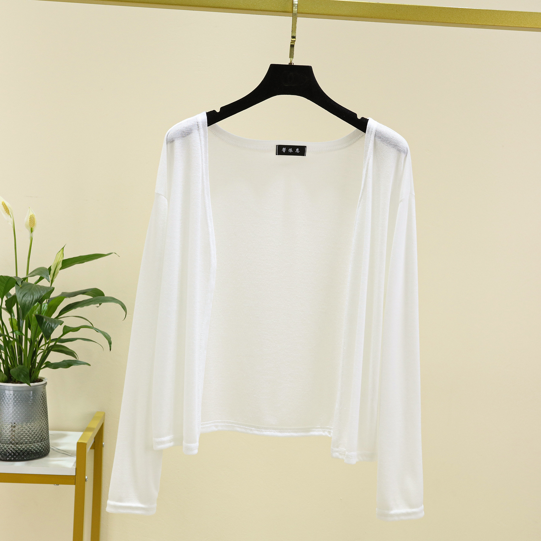 Delgada camisa de aire acondicionado al aire libre camisa de protección solar de verano de las mujeres capa fina chal de moda estilo occidental cardigan al aire libre