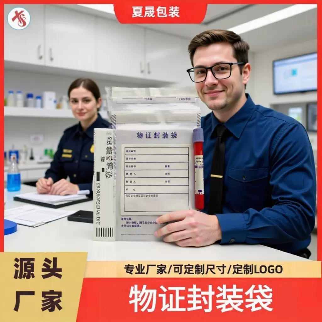 防伪透明物证封装袋 pe防拆袋档案资料保密袋 揭开留字可书写定制