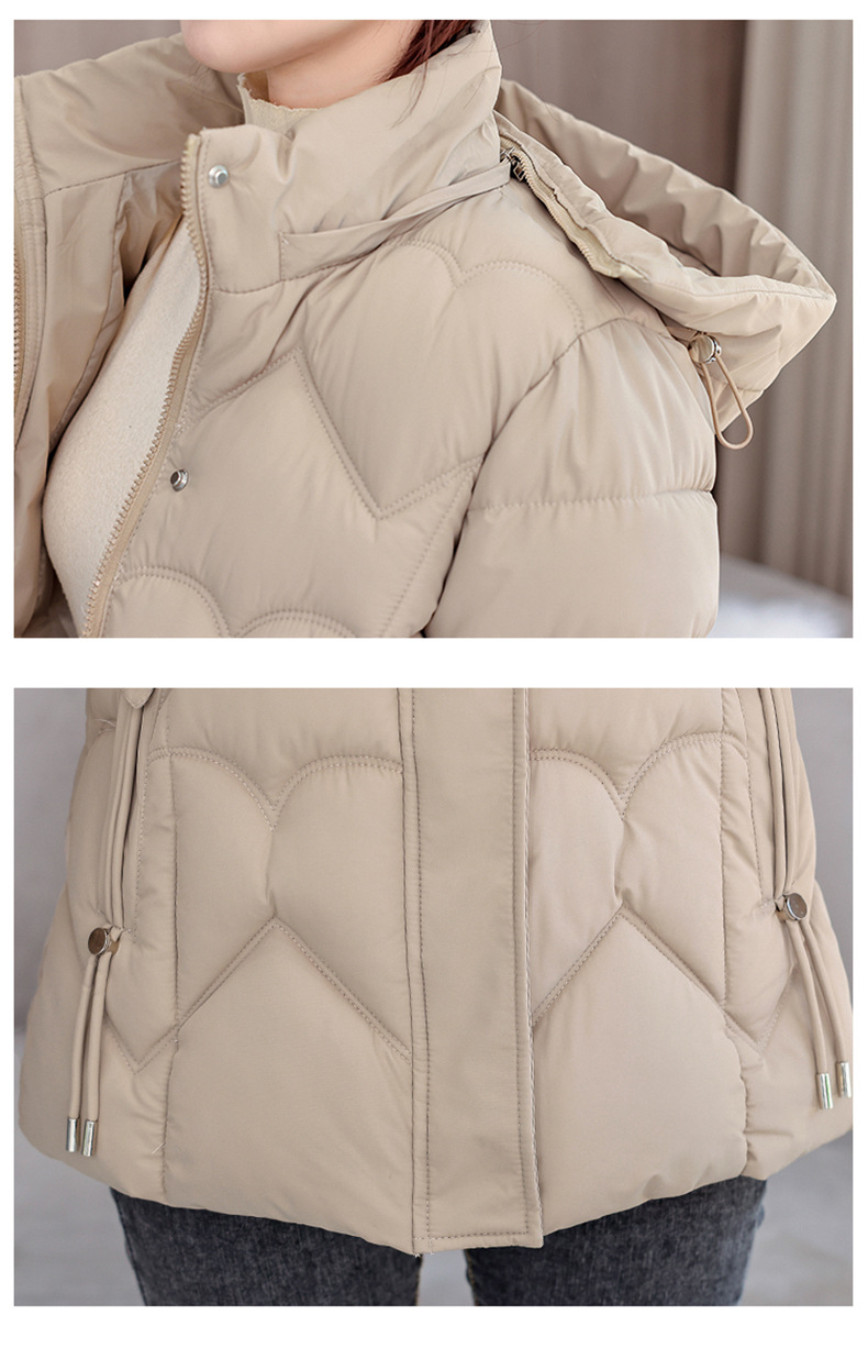 New Short Edition 2024 Korean Version Loose Cotton Jacket Thickened Warm Versatile Women's Coat Down jacket_voghion.com
