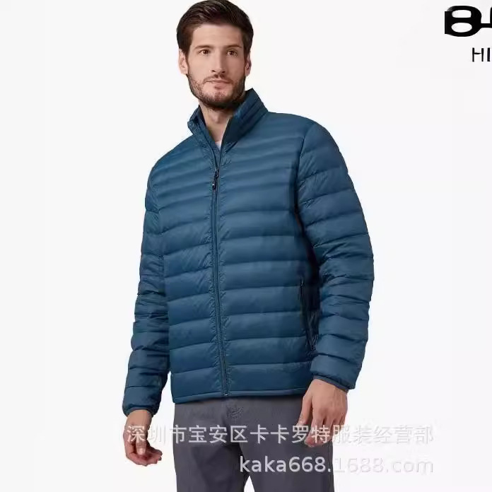 Cross-border Source Amazon Single Men's Foldable Down Jacket Light Down Jacket Hooded Winter Jacket