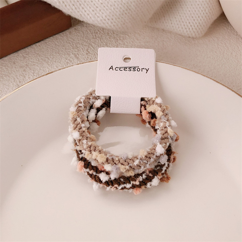 3 cabello de la niña arco iris de frijol de azúcar cuerdas de cabello lindas y versátiles anillo de cabello base de cuerdas de cuero de alta elasticidad joyería para el cabello