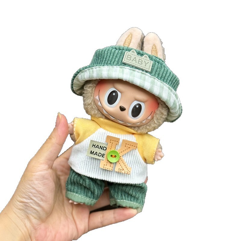 新しいかわいいシュガージェルフェイスラブブドレッシング帽子ペンダントぬいぐるみラブブ人形バッグペンダント|undefined